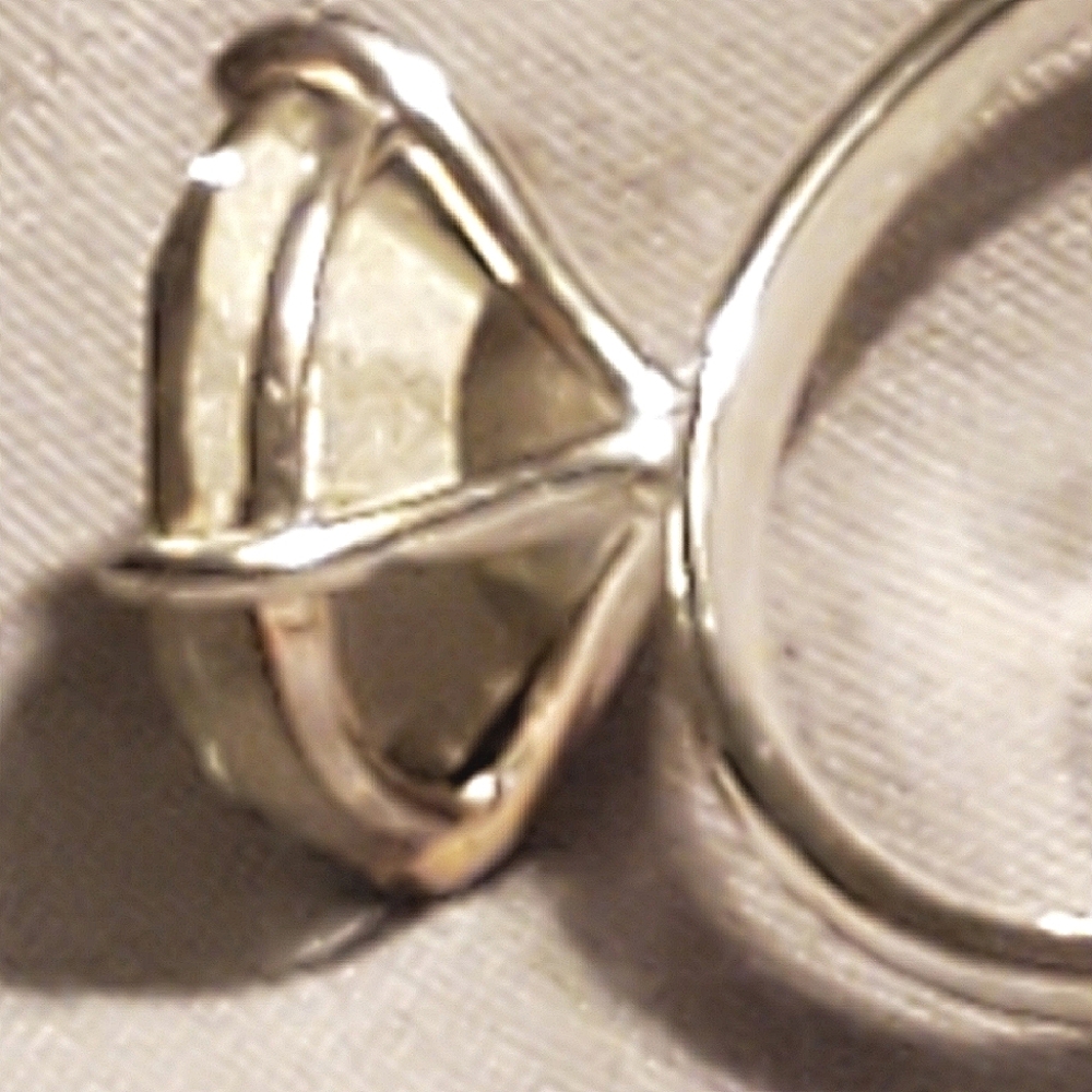 Swarovski Bespoke Flower Golden Shadow Crystal Solitaire Ring in 925 Sterl Silv - Picture 8 of 11